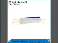 Ifr10440 3.7v 200mah Usado para GPS, tachas rodoviárias, brinquedos, lâmpadas de mineração, luzes solares de rua, dispositivos de comunicação sem fio, ferramentas elétricas, equipamentos audiovisuais, medidores inteligentes, sistemas de segurança, ilumina