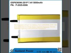 Bateria recarregável de íons de lítio GSP636096-2S1P 7.4V E 5000mAh Para bancos de energia Aparelhos eletrônicos externos Lâmpada de mão Iluminação Equipamento eletrônico pequeno