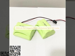 2000 mAh Baterias recarregáveis NiMH AA com 500 ciclos