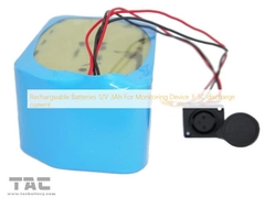 Baterias recarregáveis 12V 3Ah Para dispositivo de monitoramento 3-5C corrente de descarga