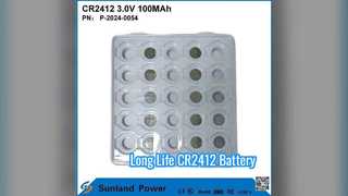 Bateria CR2412 Longa Vida 3V 100MAH